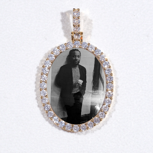3D Oval Custom Picture Pendant