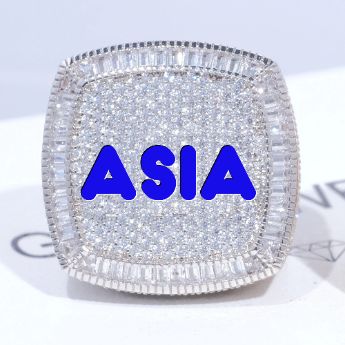 CUSTOM LETTER 3D ICED RING