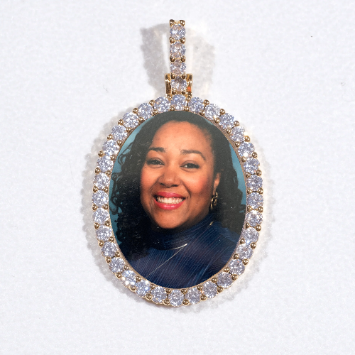 3D Oval Custom Picture Pendant