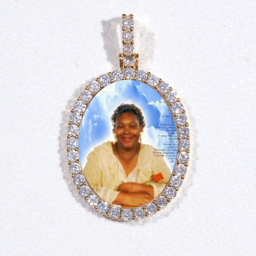 3D Oval Custom Picture Pendant