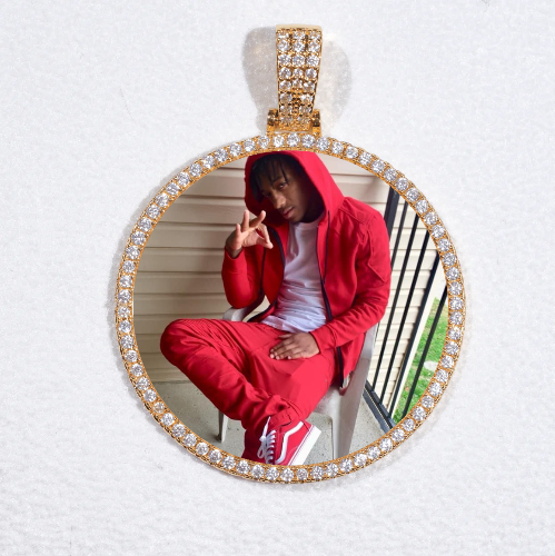 MEDIUM 3D CIRCLE CUSTOM PICTURE PENDANT