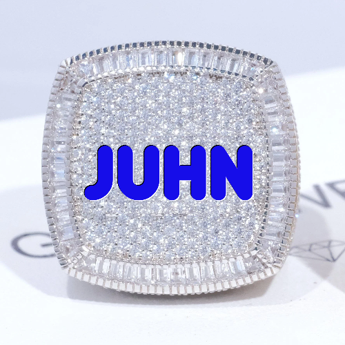 CUSTOM LETTER 3D ICED RING