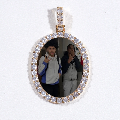 3D Oval Custom Picture Pendant