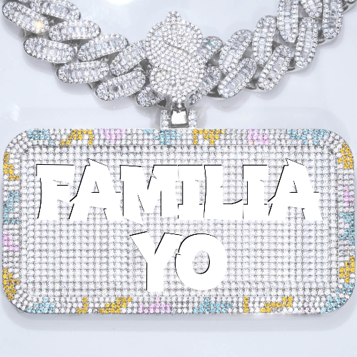 CUSTOM LETTER NECKLACE 3D COLORFUL SQUARE