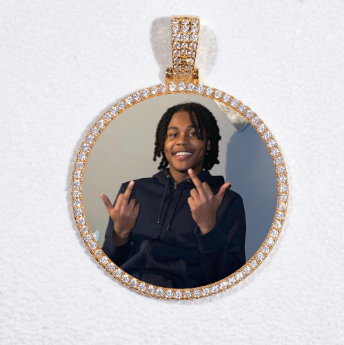 MEDIUM 3D CIRCLE CUSTOM PICTURE PENDANT