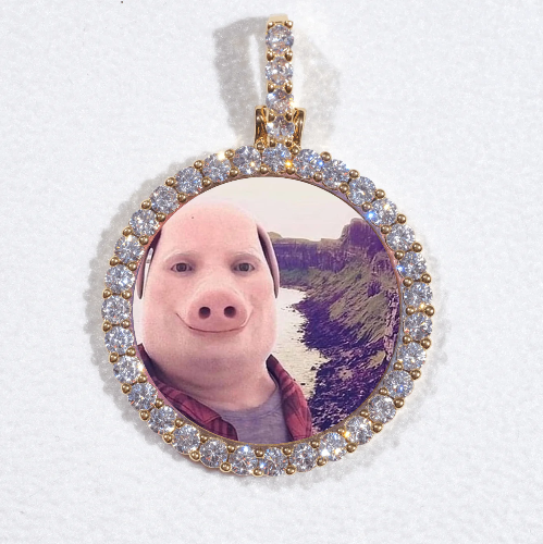 3D CIRCLE CUSTOM PICTURE PENDANT SMALL SIZE