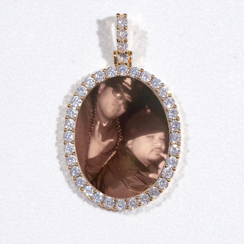 3D Oval Custom Picture Pendant