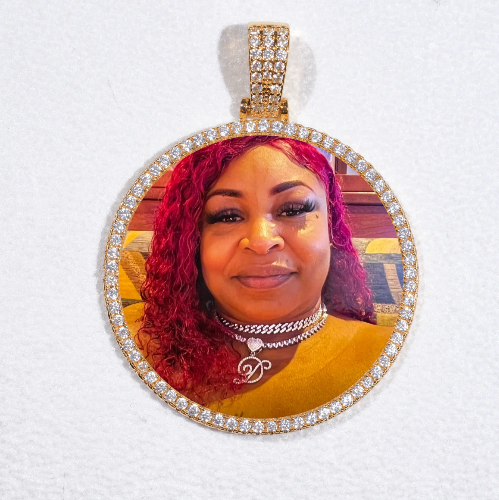 MEDIUM 3D CIRCLE CUSTOM PICTURE PENDANT