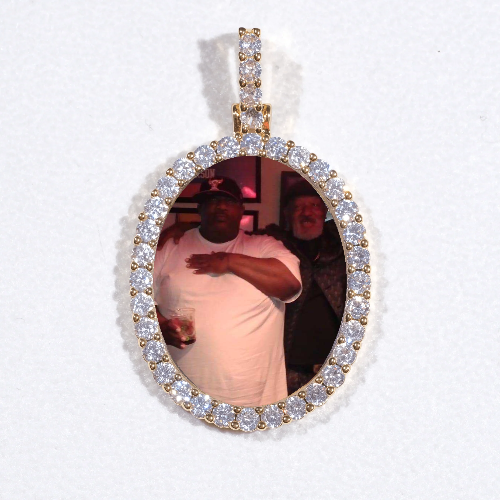 3D Oval Custom Picture Pendant