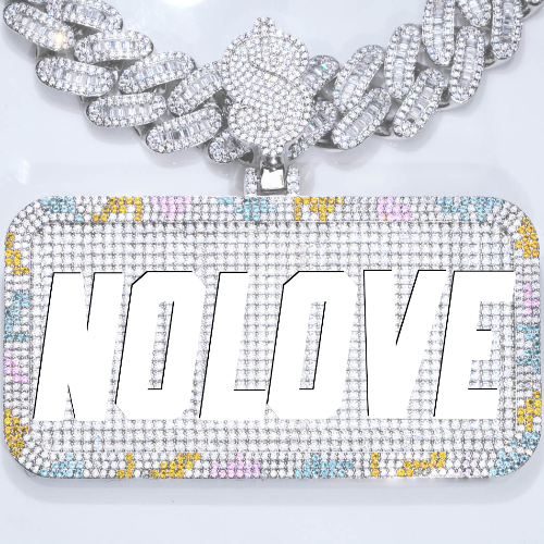CUSTOM LETTER NECKLACE 3D COLORFUL SQUARE