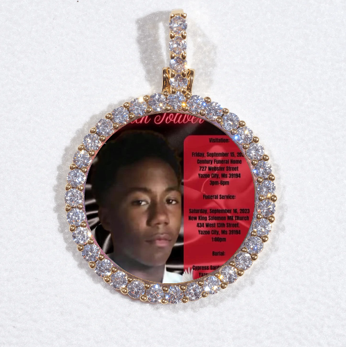 3D CIRCLE CUSTOM PICTURE PENDANT SMALL SIZE