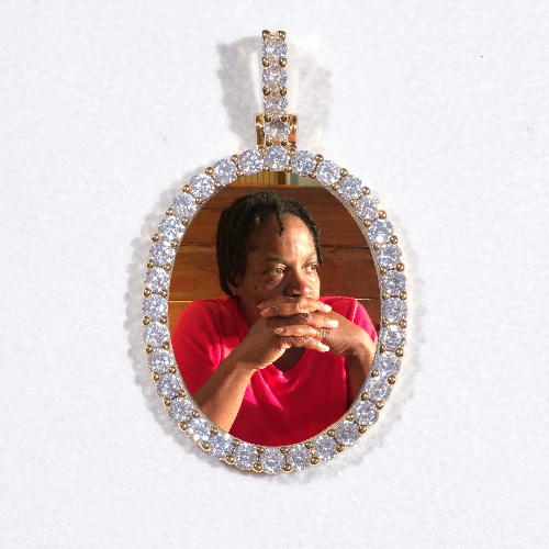 3D Oval Custom Picture Pendant