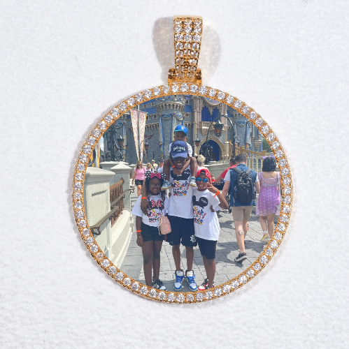 MEDIUM 3D CIRCLE CUSTOM PICTURE PENDANT