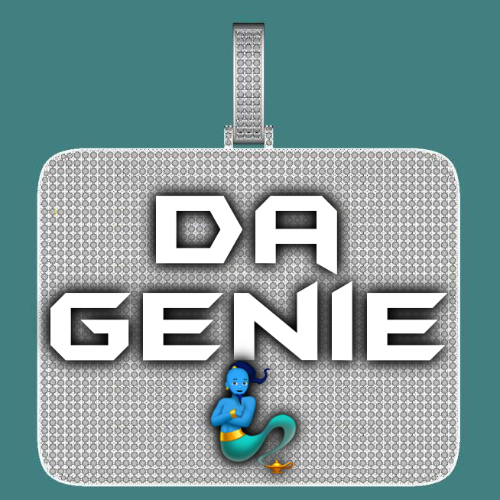 CUSTOM LETTER NECKLACE 3D BIG SQUARE