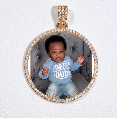 MEDIUM 3D CIRCLE CUSTOM PICTURE PENDANT