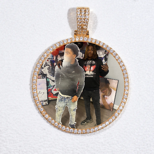 MEDIUM 3D CIRCLE CUSTOM PICTURE PENDANT