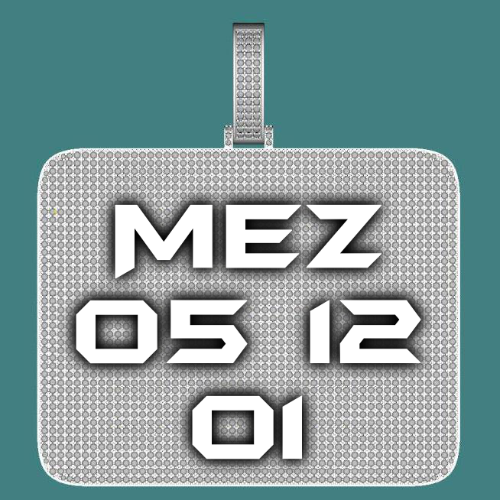 CUSTOM LETTER NECKLACE 3D BIG SQUARE