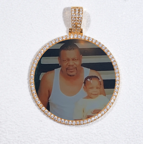 MEDIUM 3D CIRCLE CUSTOM PICTURE PENDANT