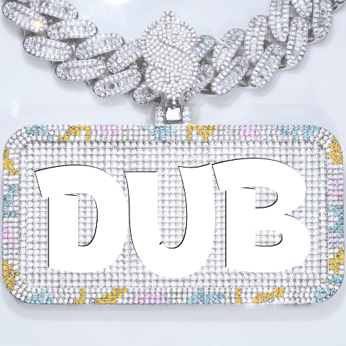 CUSTOM LETTER NECKLACE 3D COLORFUL SQUARE