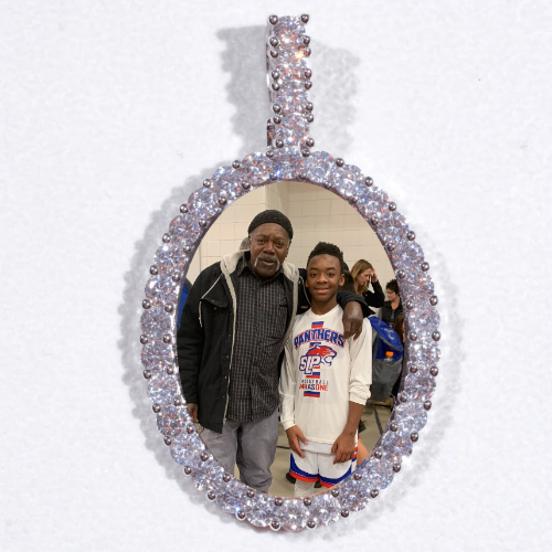 Large 3D Oval Custom Picture Pendant