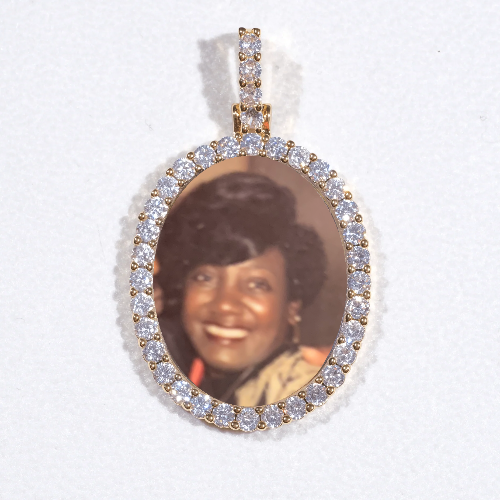3D Oval Custom Picture Pendant