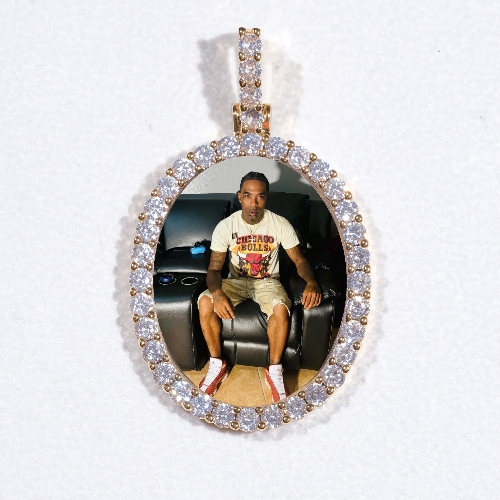 3D Oval Custom Picture Pendant