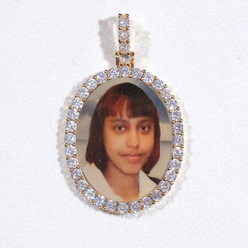 3D Oval Custom Picture Pendant