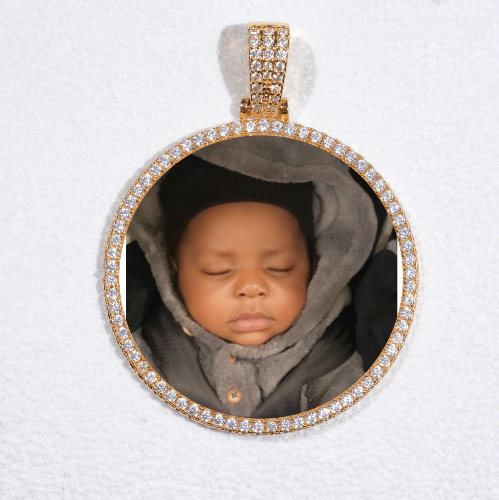 MEDIUM 3D CIRCLE CUSTOM PICTURE PENDANT