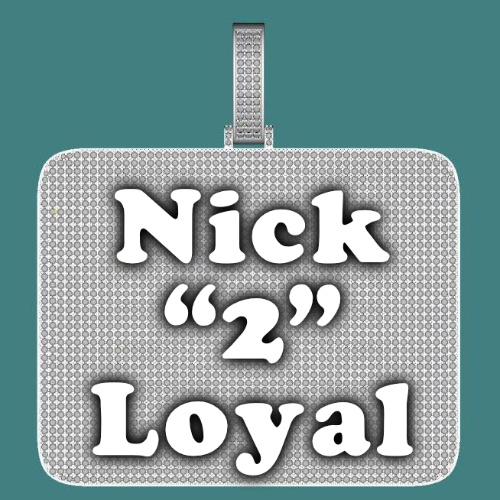 CUSTOM LETTER NECKLACE 3D BIG SQUARE