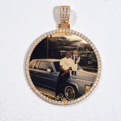 MEDIUM 3D CIRCLE CUSTOM PICTURE PENDANT