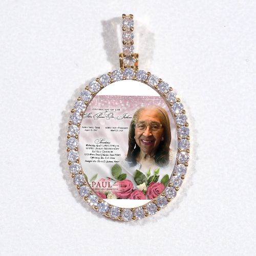 3D Oval Custom Picture Pendant