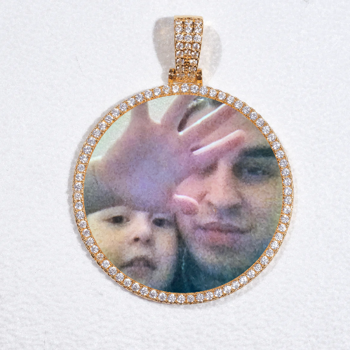 MEDIUM 3D CIRCLE CUSTOM PICTURE PENDANT