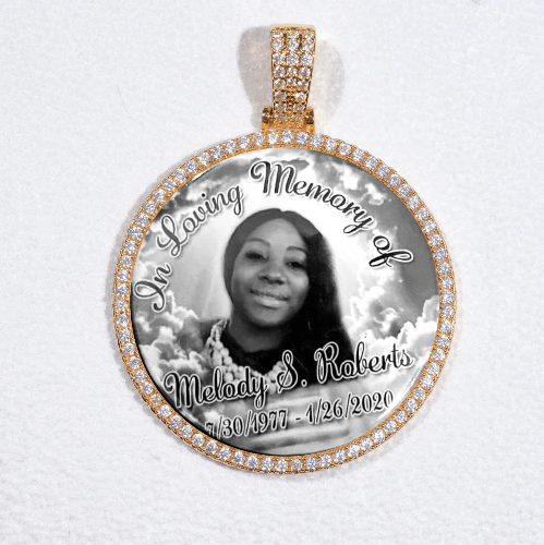 MEDIUM 3D CIRCLE CUSTOM PICTURE PENDANT