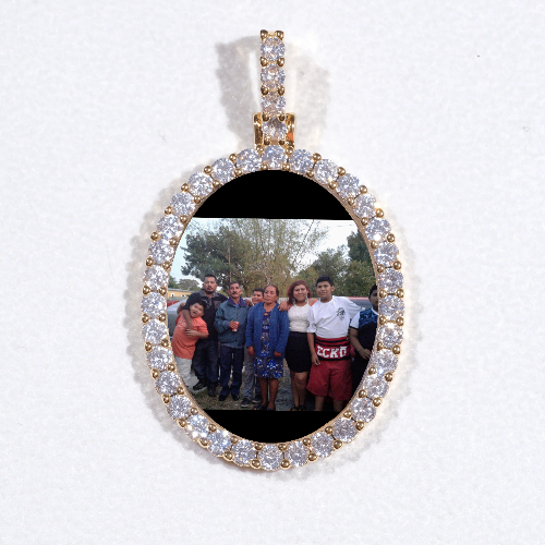 3D Oval Custom Picture Pendant
