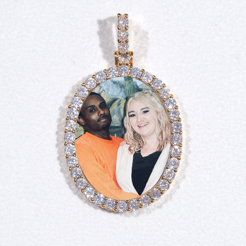3D Oval Custom Picture Pendant