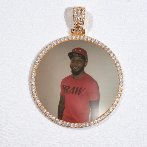 MEDIUM 3D CIRCLE CUSTOM PICTURE PENDANT