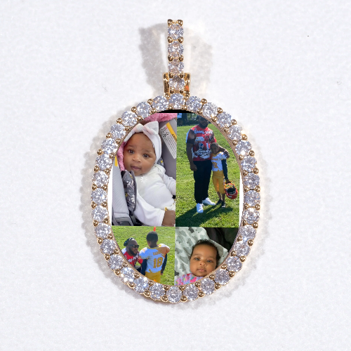 3D Oval Custom Picture Pendant