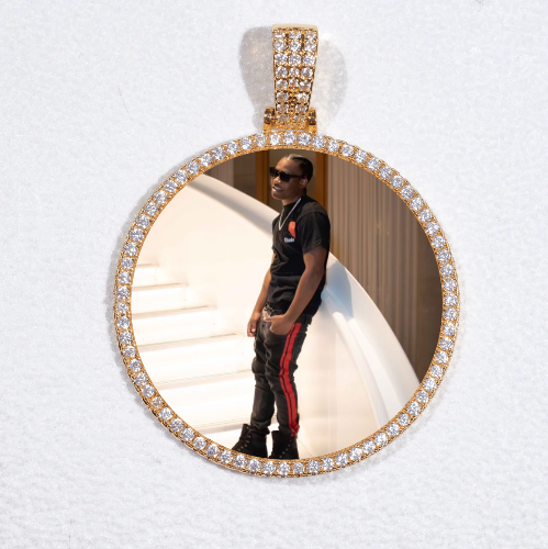 MEDIUM 3D CIRCLE CUSTOM PICTURE PENDANT