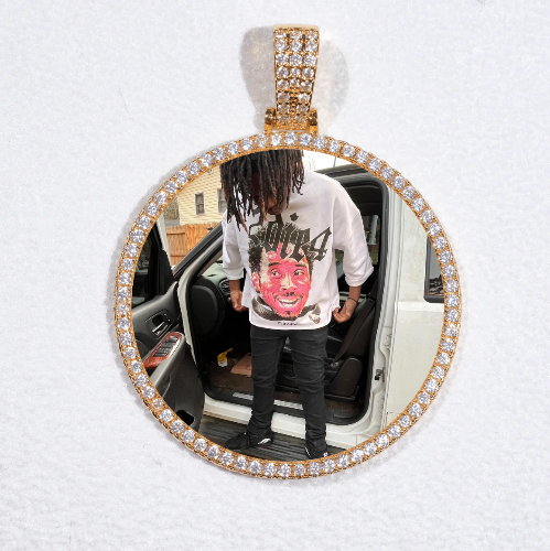 MEDIUM 3D CIRCLE CUSTOM PICTURE PENDANT
