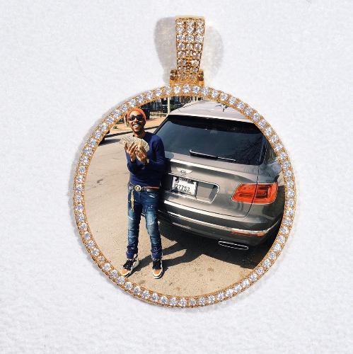 MEDIUM 3D CIRCLE CUSTOM PICTURE PENDANT