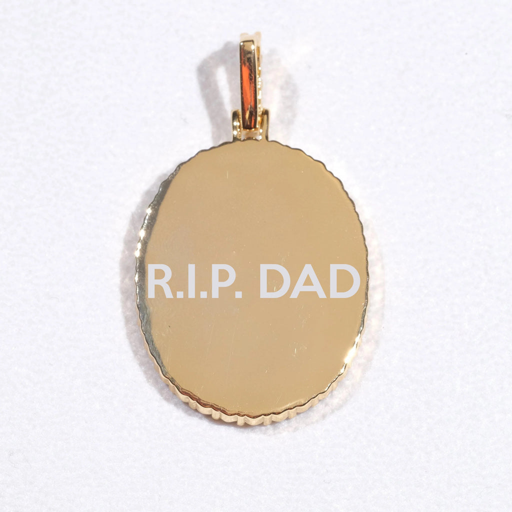3D Oval Custom Picture Pendant
