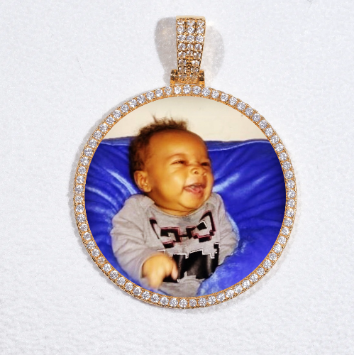 MEDIUM 3D CIRCLE CUSTOM PICTURE PENDANT