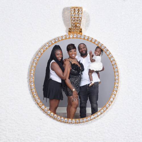 MEDIUM 3D CIRCLE CUSTOM PICTURE PENDANT
