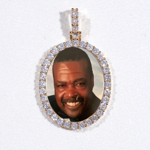 3D Oval Custom Picture Pendant