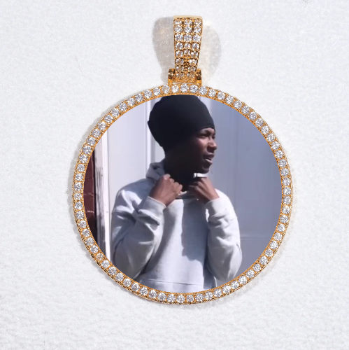 MEDIUM 3D CIRCLE CUSTOM PICTURE PENDANT
