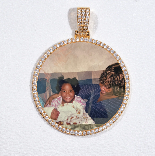 MEDIUM 3D CIRCLE CUSTOM PICTURE PENDANT