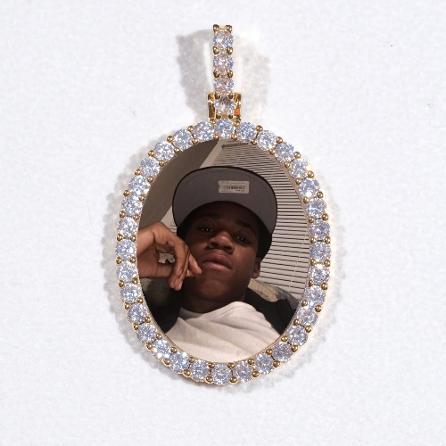 3D Oval Custom Picture Pendant