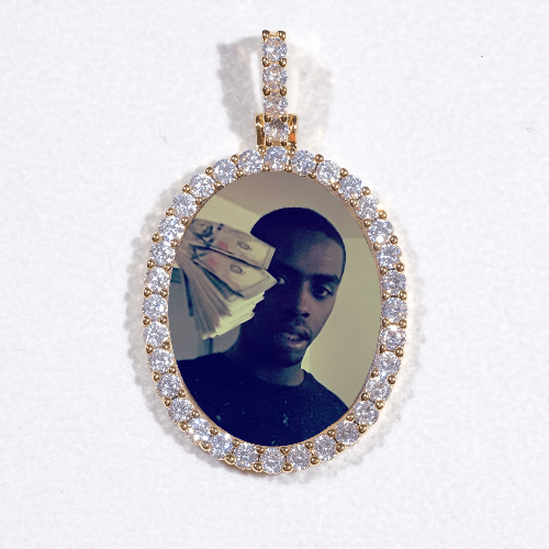 3D Oval Custom Picture Pendant