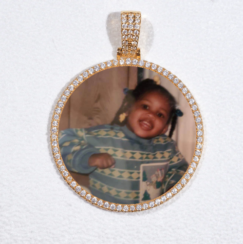 MEDIUM 3D CIRCLE CUSTOM PICTURE PENDANT