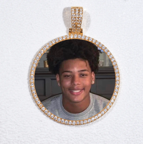 MEDIUM 3D CIRCLE CUSTOM PICTURE PENDANT